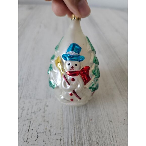 Vintage snowman Columbia Forest house ornament glass tree Xmas - Picture 2 of 9
